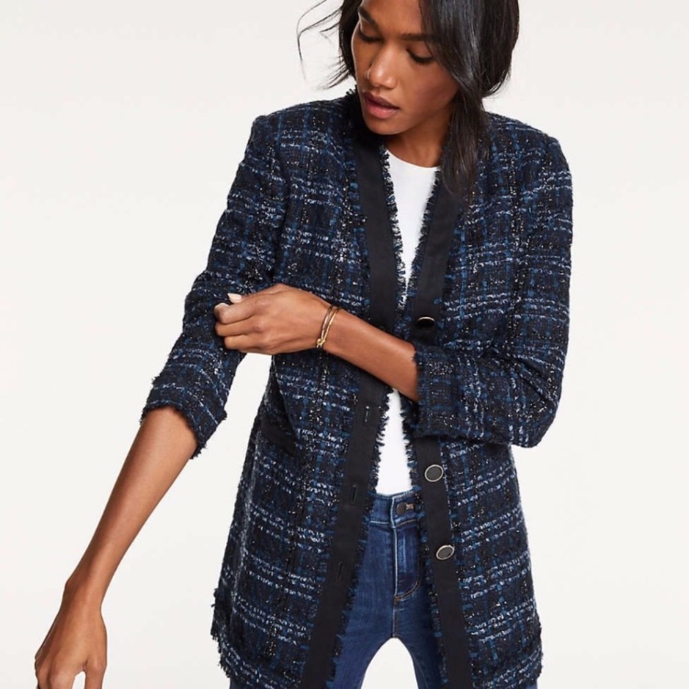 Ann Taylor Houndstooth Blazer